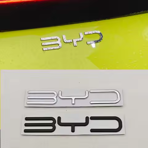 For BYD SEAL QIN HAN SONG Plus ATTO3 SEAL Metal Chrome Black Logo BYD Emblem Letters Sticker Car Tru