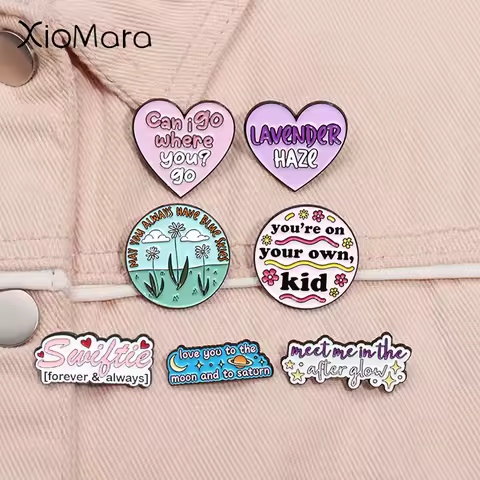 Music Songs Album Enamel Pins Female Singer You're On Your Own Levender Haze Metal Brooches Lapel Ba