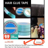【Glue Tape Roll】 Adhesive Double-sided Hairpiece Fixation Wig Tape for Hair Styling Extensions
