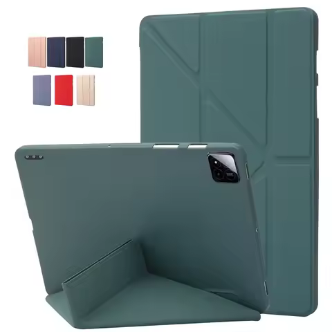 Funda For Xiaomi Pad 8 Case 11.2" Smart Folio Soft TPU Back Stand Cover For Coque Xiaomi Pad 8 Pro /