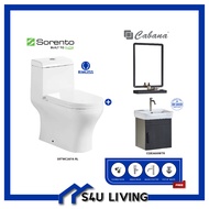 [COMBO SET] SORENTO WC SRTWC287A TOILET BOWL WATER CLOSET TANDAS + CABANA Stainless Steel bathroom b
