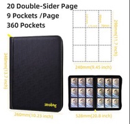 【全新正品】Sanseking 黑色9宮格PU皮革拉鍊卡簿 | 360張容量 | 寶可夢 PTCG 遊戲王 萬智牌 |  收納冊 卡冊