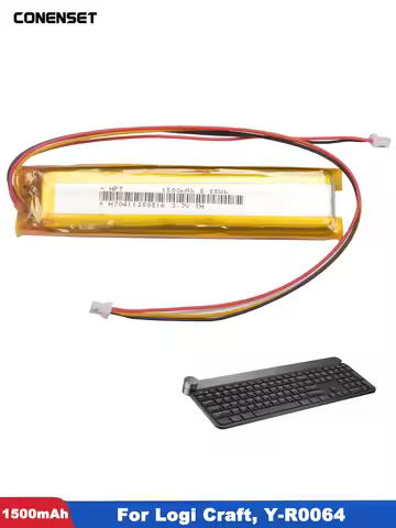 3.7V 1500mAh Replacement Keyboard Battery For Logitech Craft Y-R0064 Wireless Keyboard 533-000142 Ac
