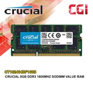 Crucial 8GB DDR3 1600Mhz Sodimm Value Ram - CT102464BF160B