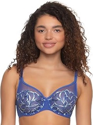 Paramour Lotus Embroidered Unlined Bra | Ultra-Light (Dazzling Blue Ombre, 44H)