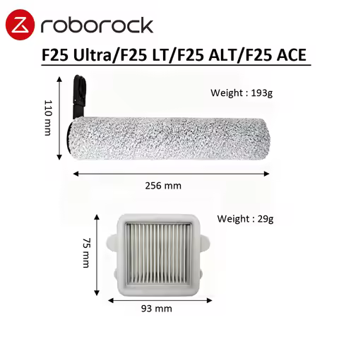 Original Roller Brush With Holder and Filter for Roborock F25 Ultra F25 LT F25 ALT F25 ACE Vacuum Cl