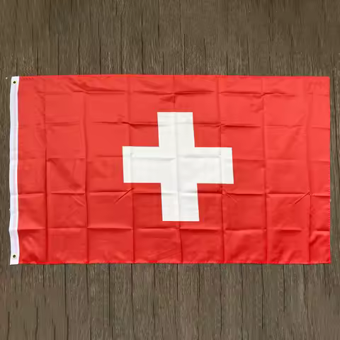 Switzerland Flag 3 Feet Polyester Flag 60x90cm/90x150cm Big Banner Swiss Flag