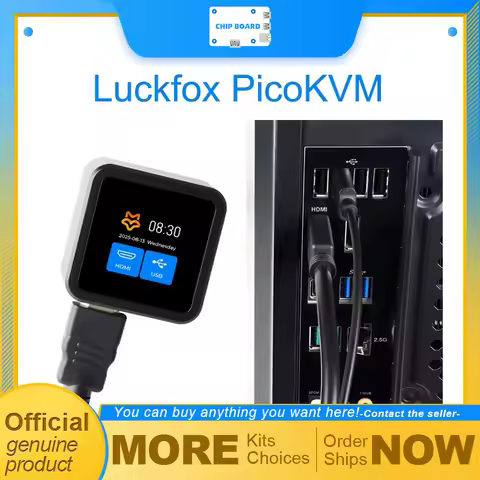 Waveshare Luckfox PicoKVM: Lightweight IP KVM, 1080p60 HDMI Input & HID Remote Management