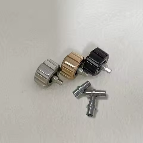 VS Watch Accessories 7.5MM Silver Black Rosegold Watch Crown For OMG Seamaster 600m Diving Mechanica