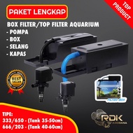 Top Filter Aquarium Complete Package | Box+pump 333/666/650/203 | Aquarium Filter Box