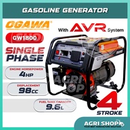 OGAWA GW1800 Gasoline Generator With AVR System | GW Series | 1.1KW | 4-Stroke Engine Heavy Duty