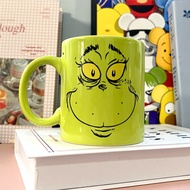 christmas mug christmas Spot American Christmas Geek Green Hair Monster Grinch Cartoon Ceramic Mug C