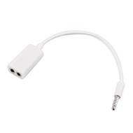 3.5mm Male to 2 Female Cable Headphone Splitter Adapter for Apple iPad/iPhone/iPod/MP3 (สีขาว)