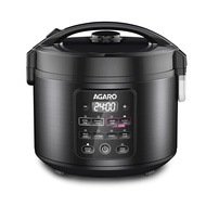 AGARO Regal Electric Rice Cooker, 3 Liters, Ceramic Inner Bowl with SS Steamer, Preset Cooking Functions, Multi Cooking Modes, Black