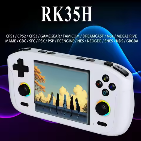 RK35H Retro Handheld Game Console Classic Gaming Console 64GB Open-Source Linux 3.5 Inch 4K HD IPS 2