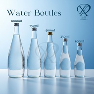 Premium Daxin Glass Water Bottle | Clear Water & Beverage Bottle – 100ml / 330ml / 500ml /750ml/1000