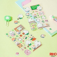 Korea Daiso Four-Leaf Clover Styling Stickers 4 Pcs Decorative Handbook Diary Embellishment Label No