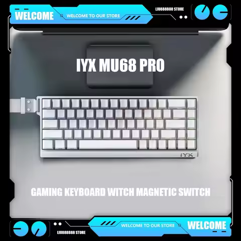 IYX MU68 Pro Mechanical Keyboard Magnetic Switch 8k RT0.04 RGB Backlit Hot Swap E-sports Gamer Keybo