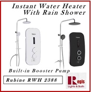 [REGIS] Rubine Model RWH-2388 INSTANT WATER HEATER WITH RAIN SHOWER FUNCTION - Booster Pump