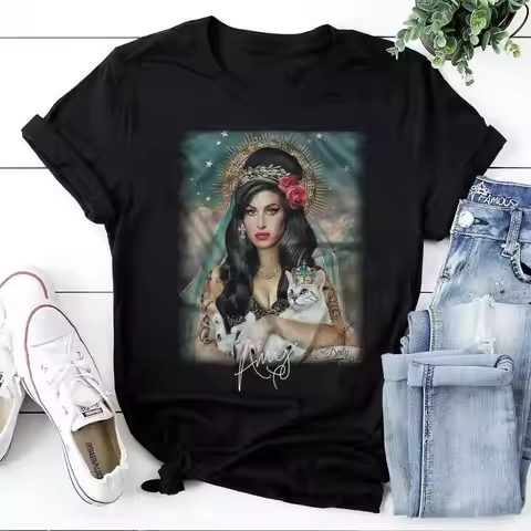 Rare Amy Wineh0use Beautiful Girl T Shirt Family Men S 4XL