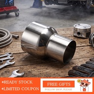 Nearbeauty Exhaust Pipe Adapter Connector 3in to 2in Stainless Steel Reducer Joint 76mm Input 51mm O