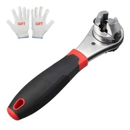 Adjustable Wrench Heat Treated Ratchet Wrench for 6-22mm Universal Adjustable Socket Wrench Ratcheti