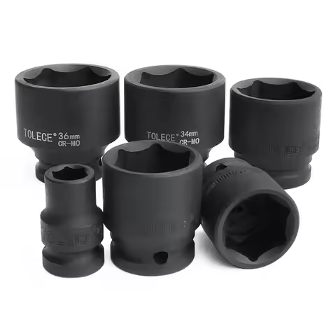 1/2" Inch Impact Hex Socket 12.5mm Square Hole Heavy Air Sockets Metric 6-Point 46mm 41mm 38mm 36mm 