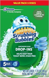 Scrubbing Bubbles - 美國熱賣 Scrubbing Bubbles 馬桶清潔錠（4週長效防污）－ 1盒5片裝
