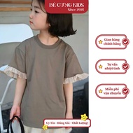 (MEDIUM FORM) BABY 2-Color Ruffled Sleeve T-shirt for Girls - 78B