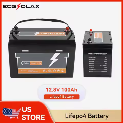 PowMr 12.8V 100AH LiFePo4 Lithium Battery 1280WH Batteries Rechargeable Lithium Bateria Pack Max 4Pc
