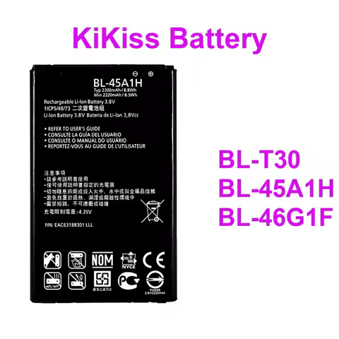 2300-4500mAh BL-T30 BL-46G1F BL-45A1H Mobile Phone Battery For LG x 2 Power M320 2 K10 f670k f670l f