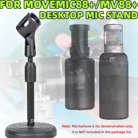 SnapVox Compatible With SHURE MoveMic88+ MoveMic MV 88 + MV88+ 88+ Tabletop Microphone Stand Desktop