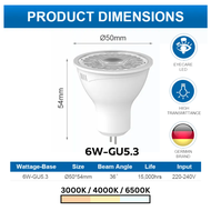 MEGAMAN GU10 GU5.3 6W/8W Reflector Downlight Mentol LED Ceiling Light Lighting Lampu Siling 灯泡 (KOOK