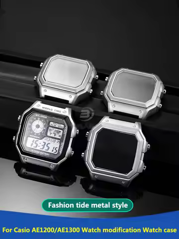 Fashion tide metal style Watch case For Casio AE1200/AE1300 Watch modification Stainless steel Watch