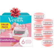 [sgstock] Gillette Venus Women's Comfortglide Scented 3 Blade Moisture Bar Razor Refills, 6 Count, W