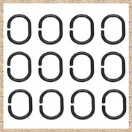 24 PCS Shower Curtain Rings Plastic Shower Curtain Hooks for Bathroom Shower Rod