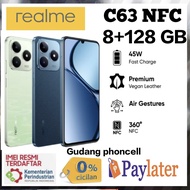 Realme C63 NFC  8+128 GB helio G85 pengganti tipe C53  (gaming processor) kamera 50 mp garansi realm