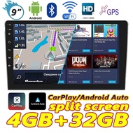 （Android 13） 4GB+32GB IPS SCREEN Car Radio Kereta Audio DOUBLE DIN Carplay&amp;Android Auto GPS BT WIFI