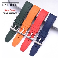 New FKM Rubber Strap 20mm 22mm 24mm Quick Release strap for Smart Watch  Waterproof Rubber Sports Wr