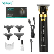 VGR V-082 Professional Cordless Waterproof T-Blade Clippers For Men barber Baldhead Beard Machines S