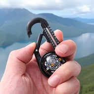Carabiner Compass Multifunctional Outdoor Compass with Thermometer Portable Keychain Pendant Compass