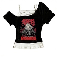 Gachiakuta Crop Top Corset - Vintage Gyaru Y2K Slim Fit