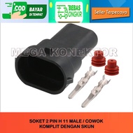 2 PIN MALE FOG LAMP SOCKET H11-CONNECTOR-SOCKET–SOCKET-CABLE SOCKET-CABLE SOCKET-CONNECTOR-SOCKET–SO