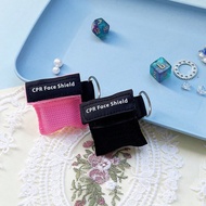 2ชิ้น หน้ากากฉุกเฉิน CPR พกพา พวงกุญแจ มีวาล์วทางเดียว หน้ากากช่วยหายใจ ชุดปฐมพยาบาลฉุกเฉิน หน้ากากฉ