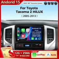 Android 15 Qualcomm Car Radio Multimedia Player For Toyota Tacoma 2 N200 Hilux 2005-2013 Wireless Ca