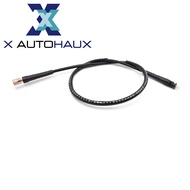 X AUTOHAUX Black Rubber Coated Motorcycle Drum Brake Speedometer Cable for Honda CM125