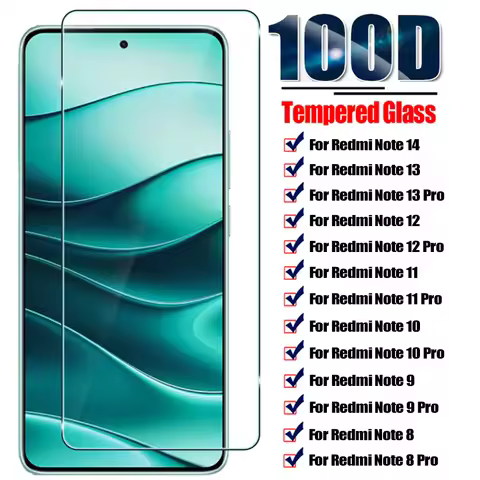 1PCS Tempered Glass for Redmi Note 14 13 12 11 10 Pro Max 8 9 Pro 4G 5G Protective Glass for Redmi N