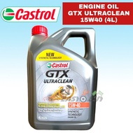 NEW  CASTROL GTX 15W40 4L ENGINE OIL MINERAL FOR ALL PETROL & DIESEL CAR 15W-40 MINYAK HITAM 15/40