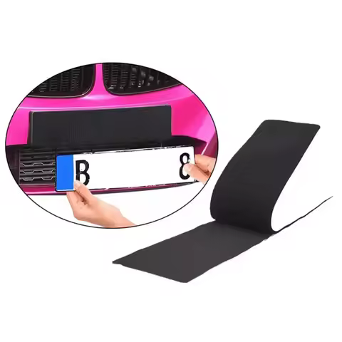 Unique Frameless License Plate Holder Excellent Adhesive Number Plate Holder Wear-resistant Black Nu