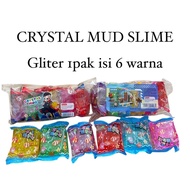 Crystal Mud Slime for Kids, 6 Pieces Colored/s - Colorful Slime for Kids